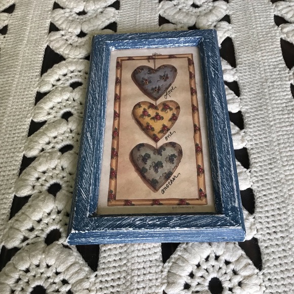 Vintage Cottagecore Love One Another Heart Framed Photo - Picture 5 of 8